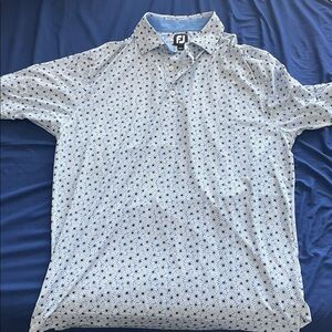 FootJoy Light Blue Floral Polo